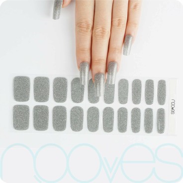 Gel Nail Foils Nooves Glitter grey (20 antal)