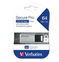 USB-minne Verbatim Secure Pro Svart Svart/Grå 64 GB