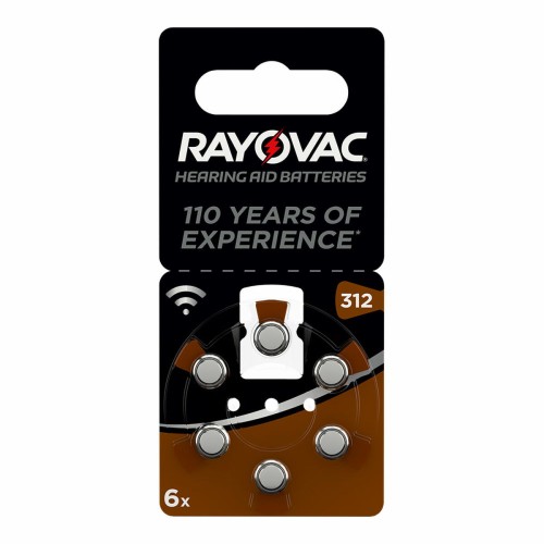 Batterier Rayovac ZA312 Kompatibel med hörlurar 6 Delar