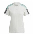 T-shirt med kortärm Adidas Logo Colorblock Beige