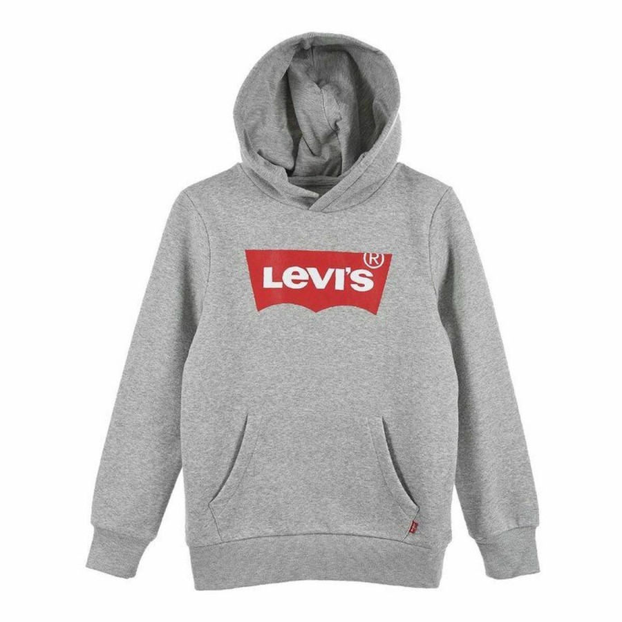 Tröja utan huva Herr Levi's Batwing Screenprint Grå