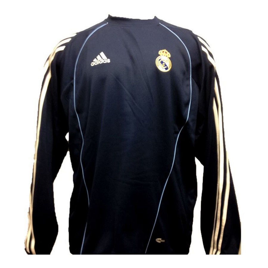 Adidas 皇家马德里队（Real Madrid CF）蓝色男士无兜帽衬衫