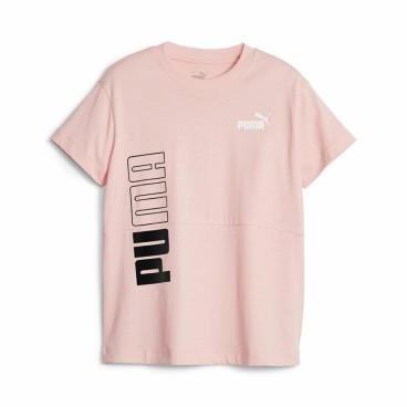 Barn T-shirt med kortärm Puma Power Colorblock Lax