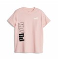 Barn T-shirt med kortärm Puma Power Colorblock Lax