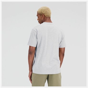 New Balance 灰色 Essentials 男士短袖 T 恤