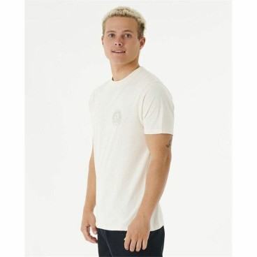 T-shirt med kortärm Herr Rip Curl Stapler Vit