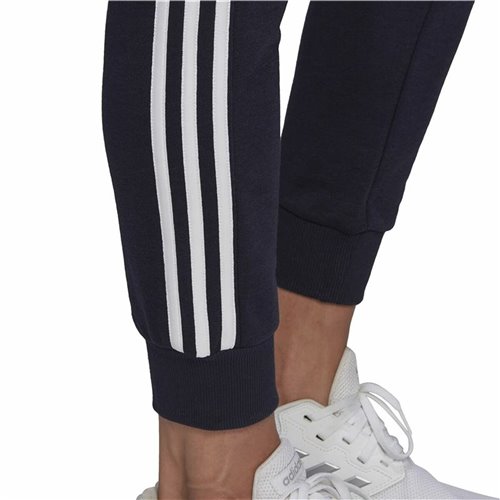 Adidas 长款运动长裤 Essentials French Terry 3 条纹深蓝色女装