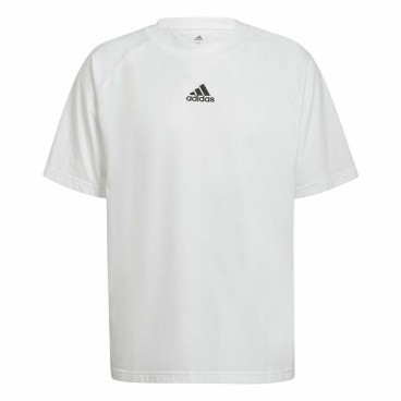 Adidas 男士短袖 T 恤 Essentials Brandlove 白色