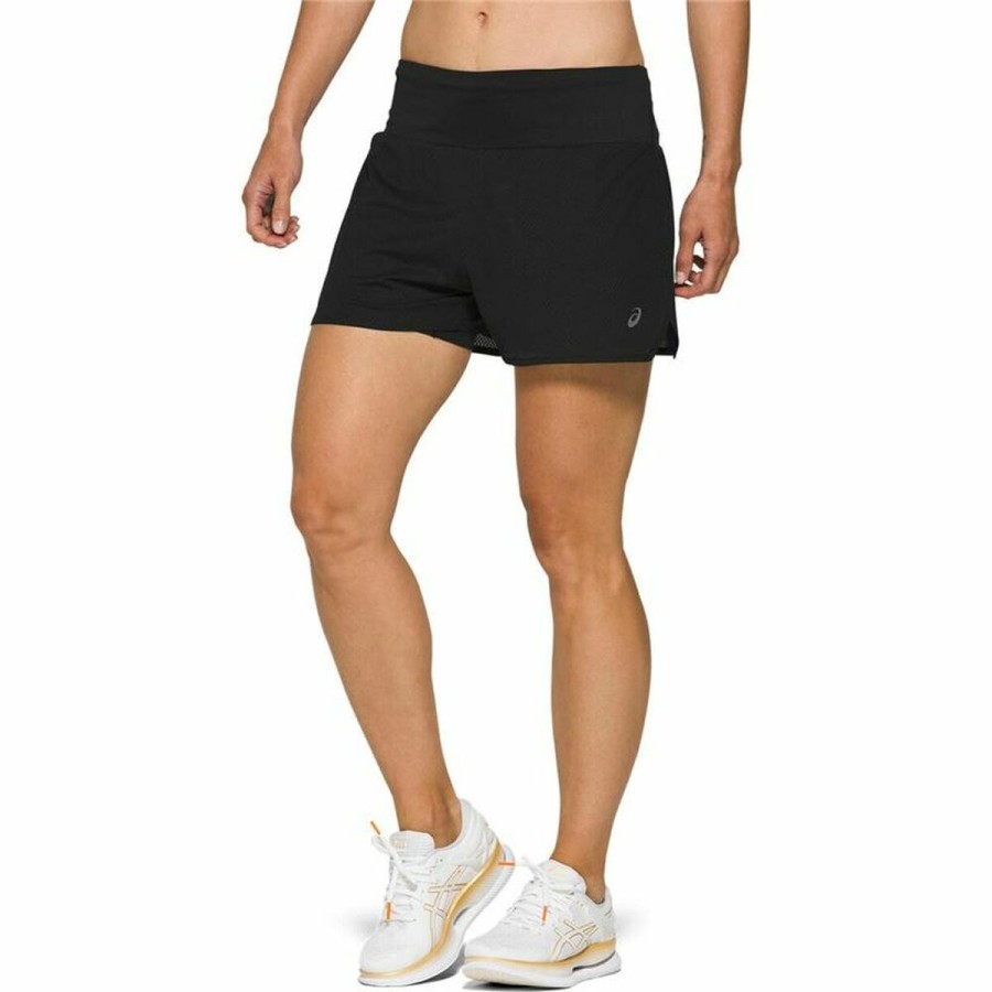 Asics 女式运动短裤 Ventilate 2-N-1 黑色