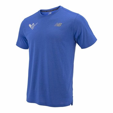 T-shirt med kortärm Herr New Balance Valencia Marathon Blå