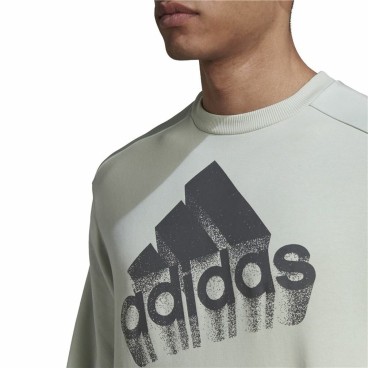 Adidas 不带兜帽的中性必备品牌蓝绿色衬衫