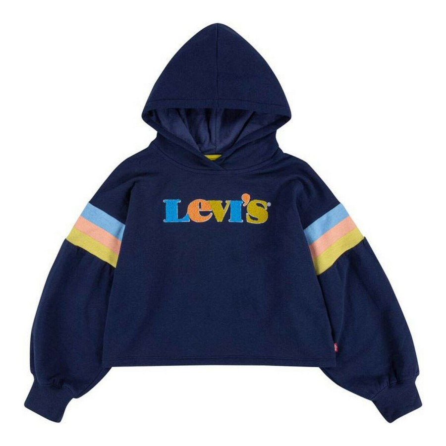 Levi's 儿童全袖高帮深蓝色运动服