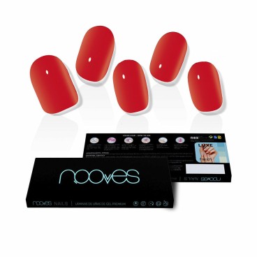 Lösnaglar Nooves Crimson red Gel Självhäftande Röd