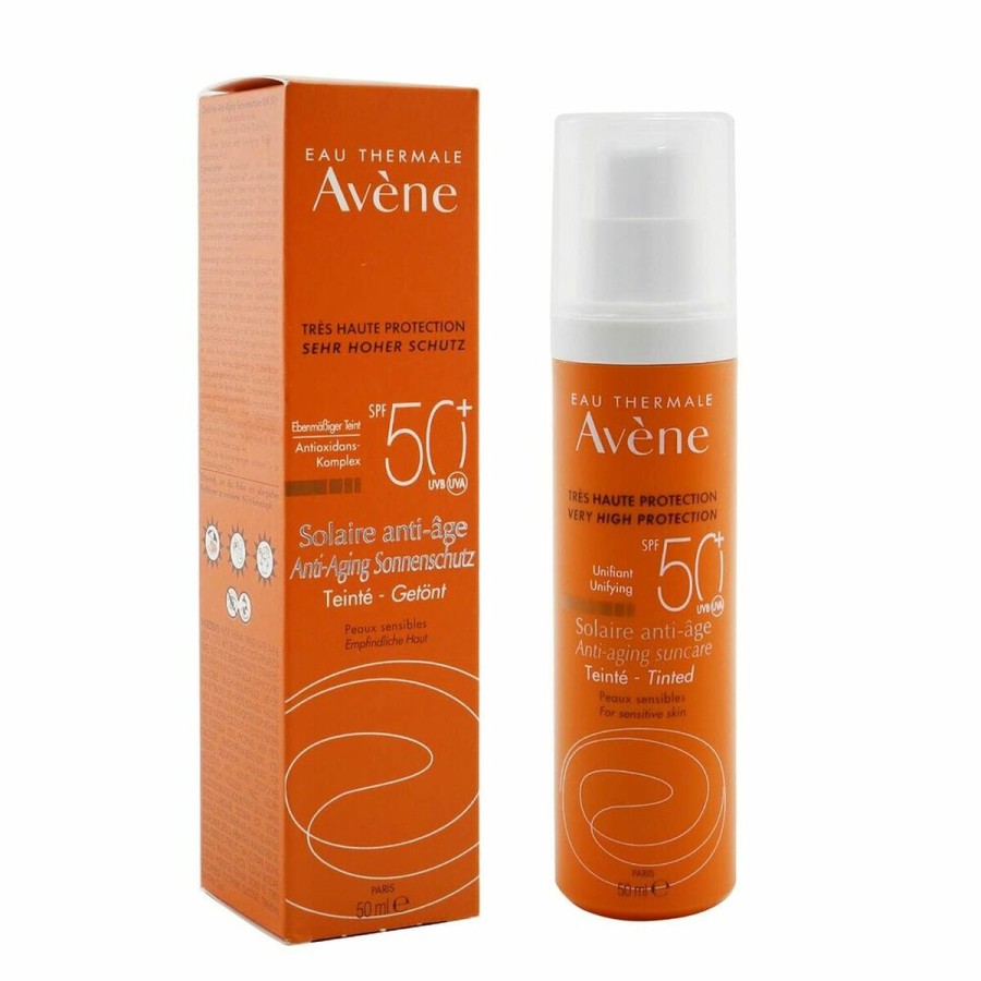 Solskydd med färg Avene Tinted Anti age (50 ml)