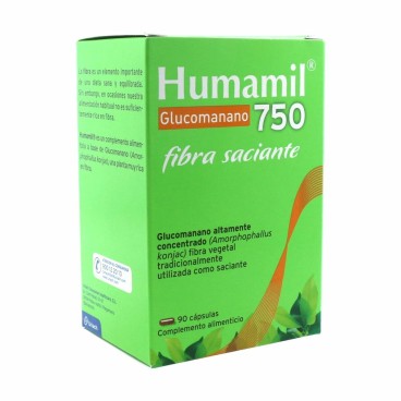 Kosttillskott för matsmältning Humamil Humamil 90 antal Växtfibrer
