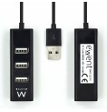 USB-HUB Ewent EW1123 Svart