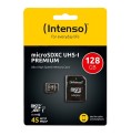Micro-SD Minneskort med Adapter INTENSO 34234 UHS-I XC Premium Svart
