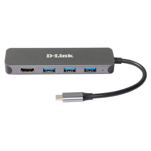 USB-HUB D-Link DUB-2333 Grå 60 W
