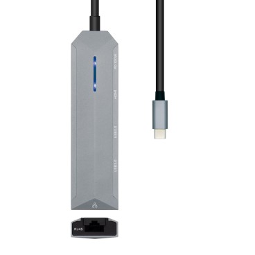 USB-HUB Aisens ASUC-5P003-GR Grå 100 W (1 antal)
