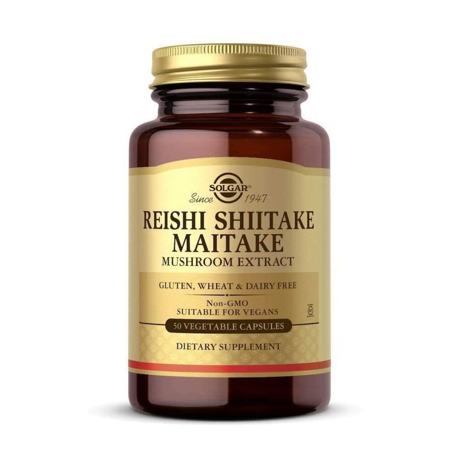 Reishi, Shiitake och Maitake (Svampextrakt) Solgar 30228