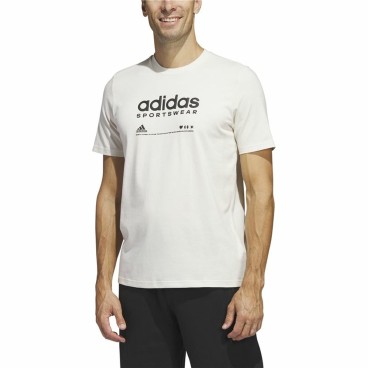 T-shirt med kortärm Herr Adidas Lounge Vit