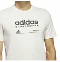 T-shirt med kortärm Herr Adidas Lounge Vit