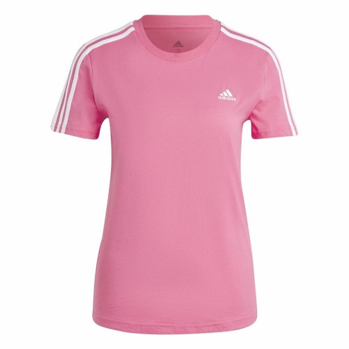 T-shirt med kortärm Dam Adidas 3 stripes Rosa