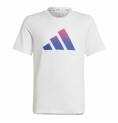 Barn T-shirt med kortärm Adidas Train Icons Vit