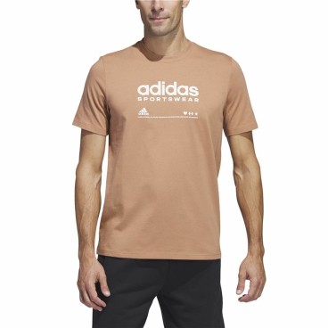 T-shirt med kortärm Herr Adidas Lounge Brun