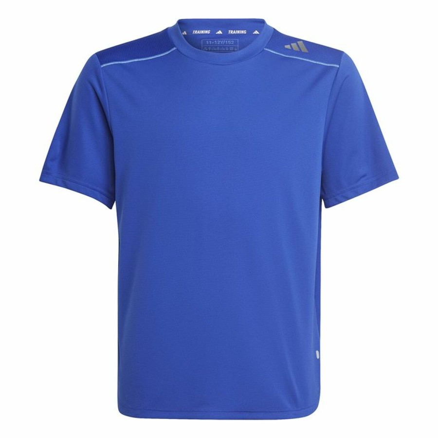 Barn T-shirt med kortärm Adidas Aeroready Blå