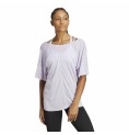 T-shirt med kortärm Dam Adidas Studio Oversized Lila