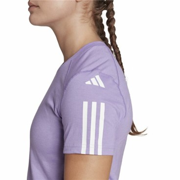 T-shirt med kortärm Dam Adidas Essentials Plommon Lila