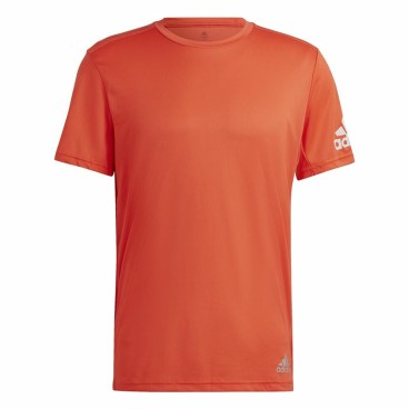 T-shirt med kortärm Herr Adidas Run It Orange