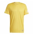 T-shirt med kortärm Herr Adidas Run It Gul