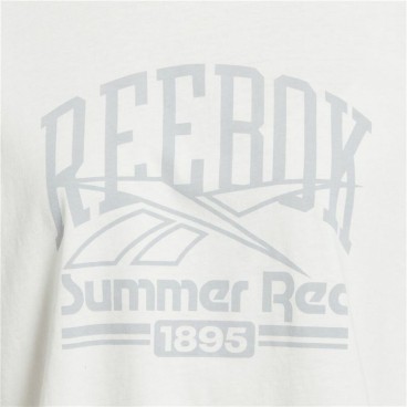 T-shirt med kortärm Dam Reebok Graphic Logo Vit