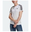 T-shirt med kortärm Dam Adidas 3 stripes Vit