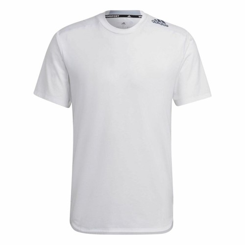 T-shirt med kortärm Herr Adidas D4T Vit