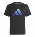 Barn T-shirt med kortärm Adidas Icons Svart