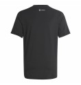 Barn T-shirt med kortärm Adidas Icons Svart