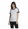 T-shirt med kortärm Dam Adidas 3 stripes Vit