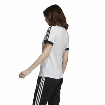 T-shirt med kortärm Dam Adidas 3 stripes Vit