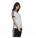 T-shirt med kortärm Dam Adidas 3 stripes Vit