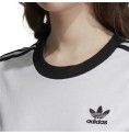 T-shirt med kortärm Dam Adidas 3 stripes Vit