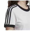 T-shirt med kortärm Dam Adidas 3 stripes Vit