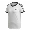 T-shirt med kortärm Dam Adidas 3 stripes Vit