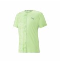 Puma 石灰绿带袖跑步图案运动衫