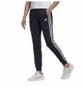 Adidas 长款运动长裤 Essentials French Terry 3 条纹深蓝色女装