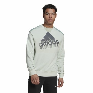 Tröja utan huva Unisex Adidas Essentials Brand Love Turkos