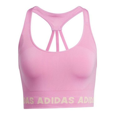 Adidas 运动上衣，Aeroknit 粉色女装