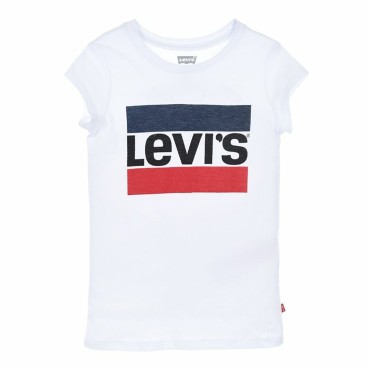 T-shirt med kortärm Barn Levi's Sportswea Vit